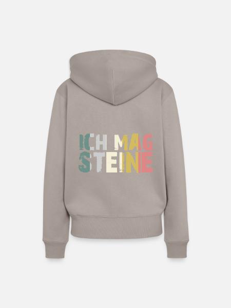 Ich mag Steine - Frauen Premium Bio Hoodie - Taupe