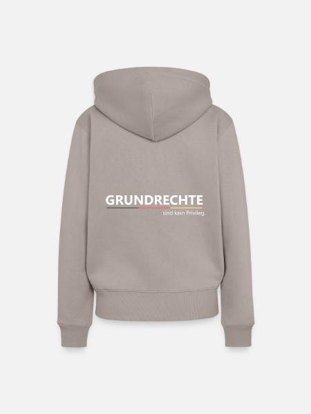 Grundrechte Spruch Demonstration - Frauen Premium Bio Hoodie - Taupe