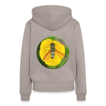 Insektenmimikry ist eine Tarnstrategie - Frauen Premium Bio Hoodie - Taupe - Hinten - Julia (174cm)