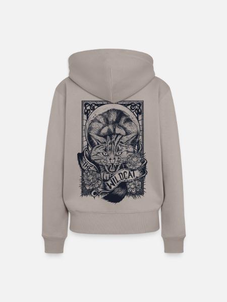 Wildcat einfarbig - Frauen Premium Bio Hoodie - Taupe