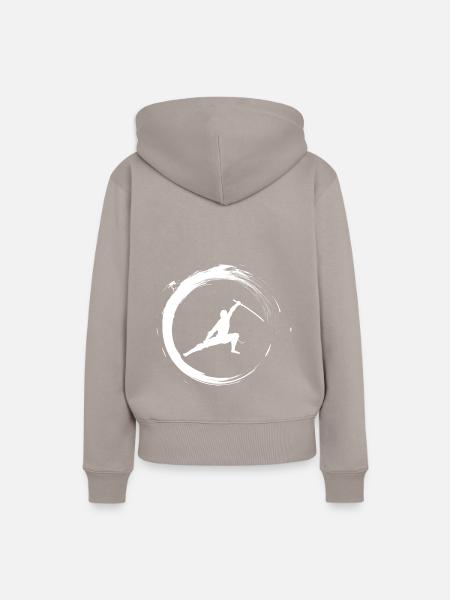 Ninja - Frauen Premium Bio Hoodie - Taupe