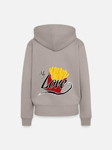 Pommes - Frauen Premium Bio Hoodie - Taupe