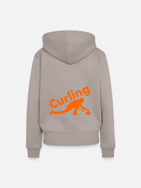 Curling - Frauen Premium Bio Hoodie - Taupe