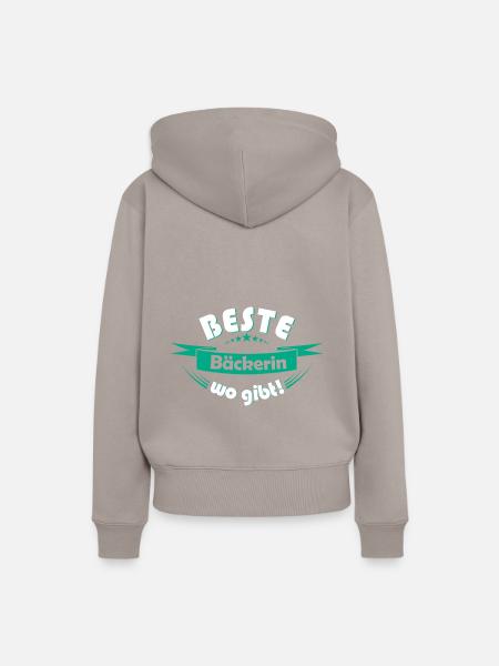 Bäckerin - Frauen Premium Bio Hoodie - Taupe