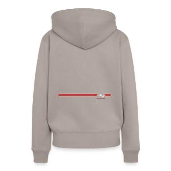 Rudern - Frauen Premium Bio Hoodie - Taupe - Hinten - Julia (174cm)