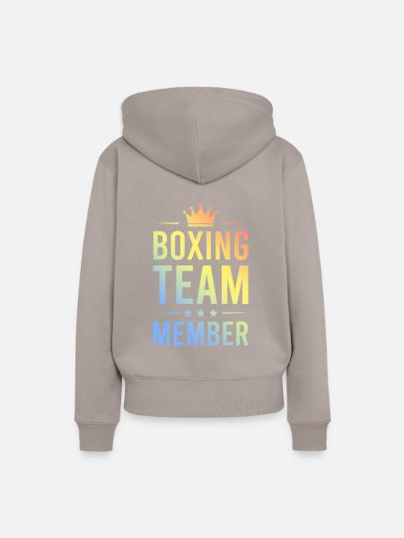 Boxing Team Bunt - Frauen Premium Bio Hoodie - Taupe