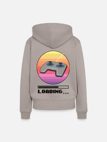 Retro Controller - Gaming - Frauen Premium Bio Hoodie - Taupe