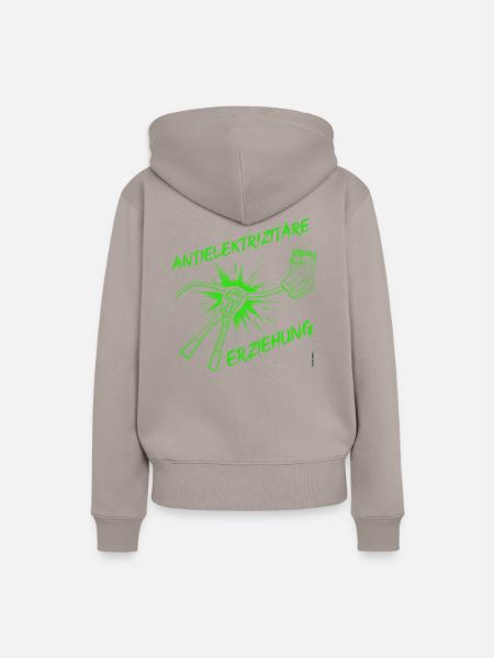 Antielektrizitäre Erziehung – Grün - Frauen Premium Bio Hoodie - Taupe