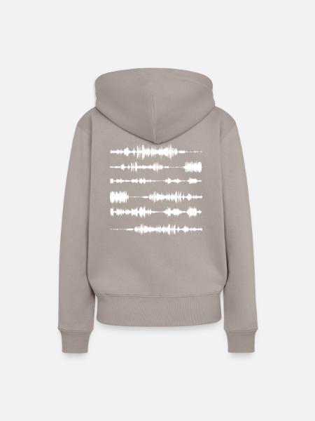 Music Bitraten - Frauen Premium Bio Hoodie - Taupe