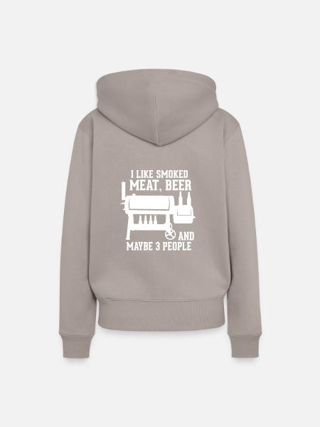 Grillen - Frauen Premium Bio Hoodie - Taupe