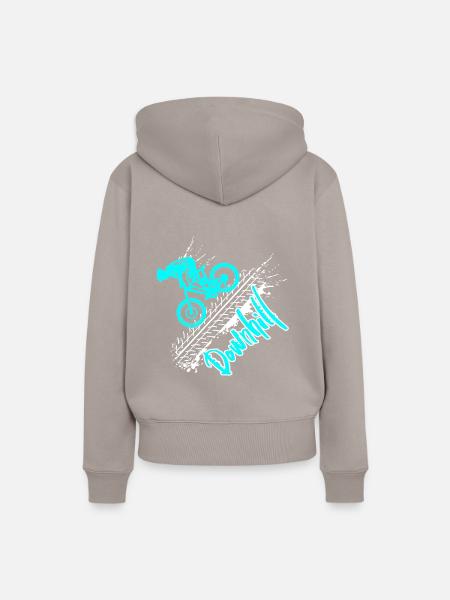 downhill - Frauen Premium Bio Hoodie - Taupe