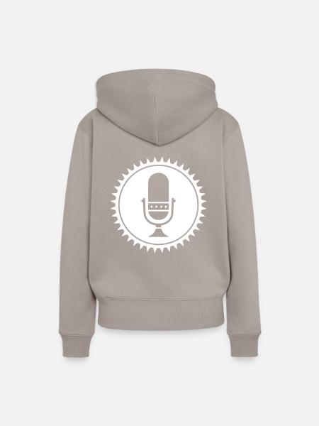 Mikrofon Podcast Symbol - Frauen Premium Bio Hoodie - Taupe