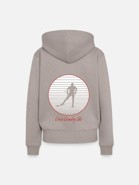 Langlauf - Frauen Premium Bio Hoodie - Taupe