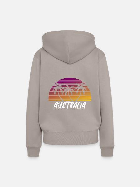 Australia - Frauen Premium Bio Hoodie - Taupe