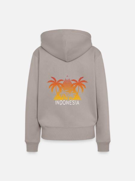 Indonesien - Frauen Premium Bio Hoodie - Taupe