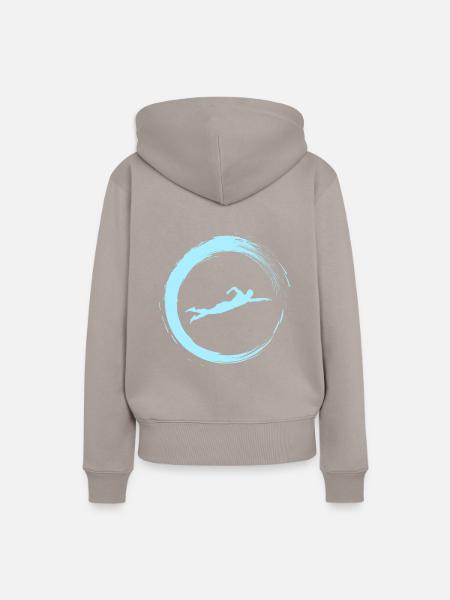 Kraulen Schwimmen - Frauen Premium Bio Hoodie - Taupe