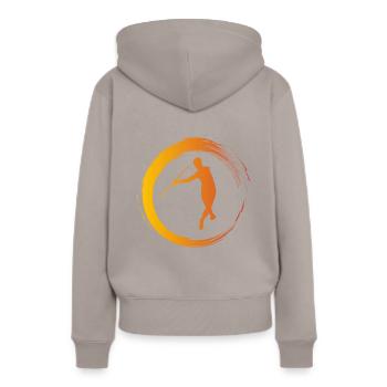 Lancer de lance Athlétisme Sport - Sweat à capuche Premium bio Femme - taupe - Dos - Julia (174cm)