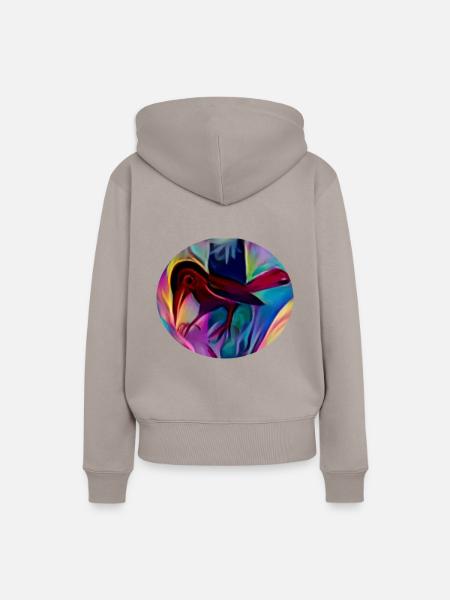Rabe - Frauen Premium Bio Hoodie - Taupe