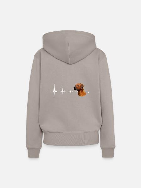 Rhodesian Ridgeback - Frauen Premium Bio Hoodie - Taupe