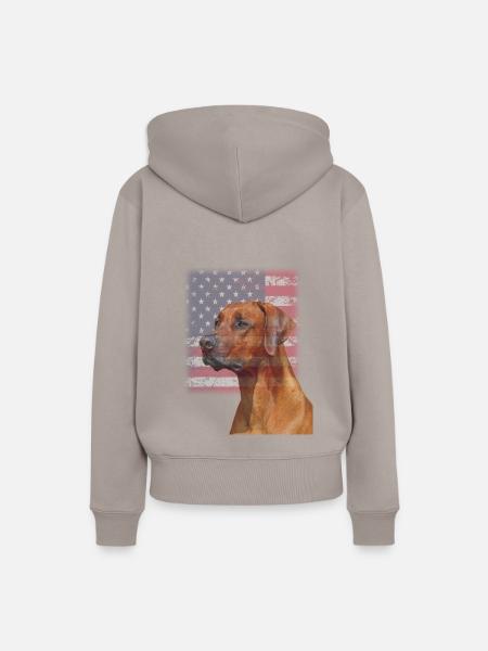 Rhodesian Ridgeback - Frauen Premium Bio Hoodie - Taupe