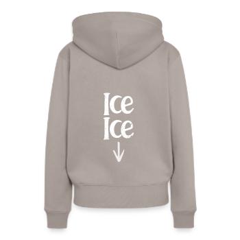 bosse de bébé - Sweat à capuche Premium bio Femme - taupe - Dos - Julia (174cm)
