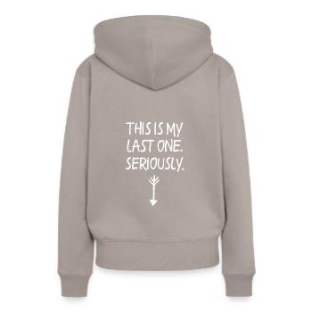 grossesse - Sweat à capuche Premium bio Femme - taupe - Dos - Julia (174cm)
