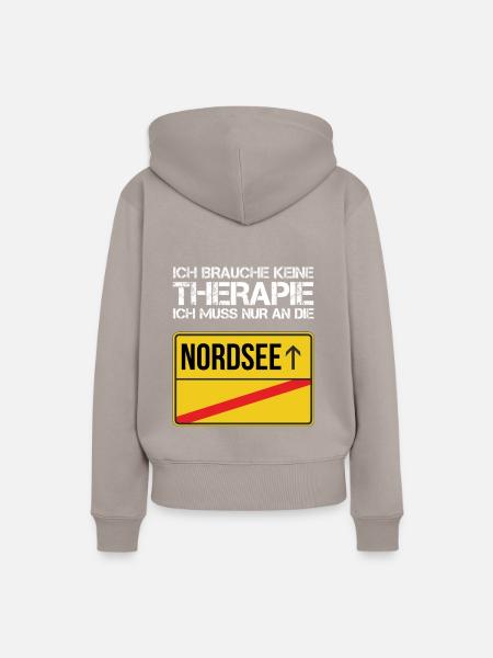Nordsee - Frauen Premium Bio Hoodie - Taupe