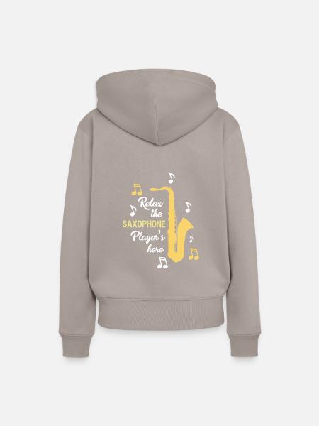 Saxofon Jazz Swing Klassik Musik Entpannung - Frauen Premium Bio Hoodie - Taupe