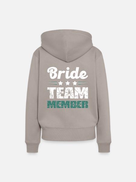 Bride Team - Frauen Premium Bio Hoodie - Taupe