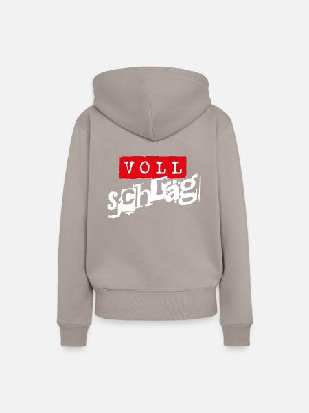 Voll schräg - Frauen Premium Bio Hoodie - Taupe