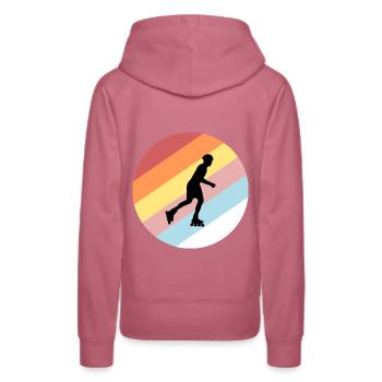 Inlineskate - Frauen Premium Bio Hoodie - Malve - Hinten - Isabella (175cm)