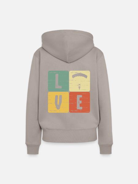 Paragliding - Frauen Premium Bio Hoodie - Taupe