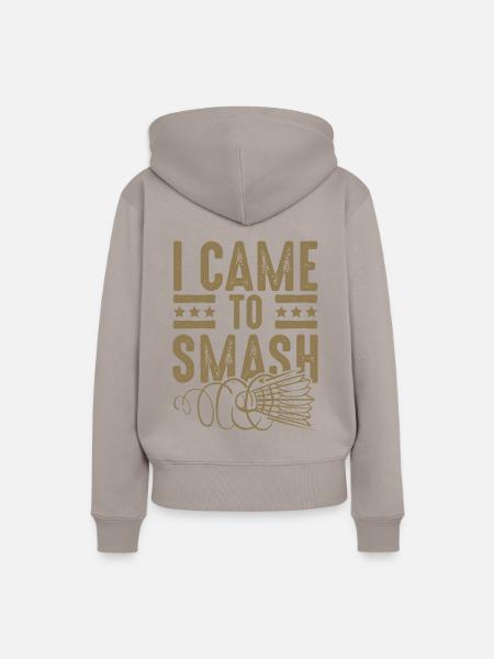 Badminton smash - Frauen Premium Bio Hoodie - Taupe