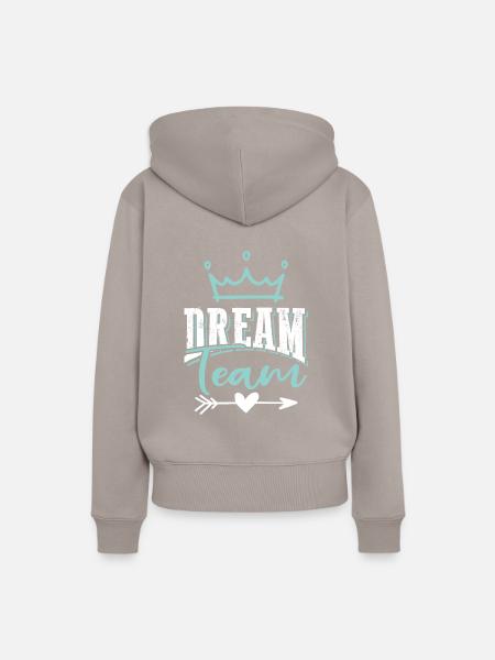 Dream Team - Frauen Premium Bio Hoodie - Taupe
