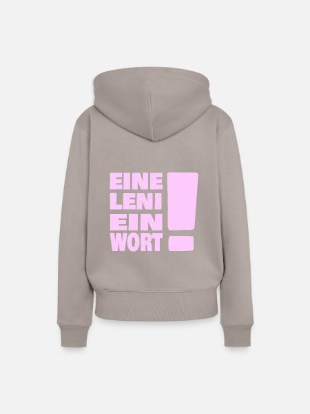 Eine Leni ein Wort - Frauen Premium Bio Hoodie - Taupe