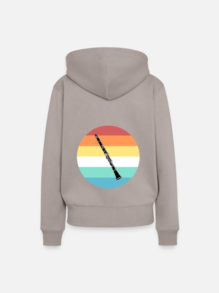 Klarinette - Frauen Premium Bio Hoodie - Taupe