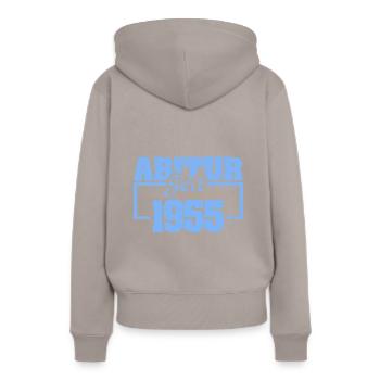 Abiturient 1955 - Frauen Premium Bio Hoodie - Taupe - Hinten - Julia (174cm)
