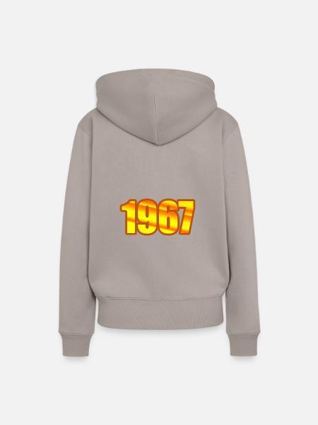 Jahreszahl 1967 - Frauen Premium Bio Hoodie - Taupe