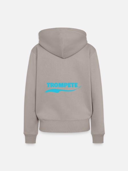 Namensschild Trompete - Frauen Premium Bio Hoodie - Taupe
