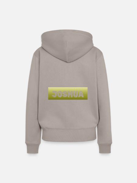 Retro Name Joshua - Frauen Premium Bio Hoodie - Taupe