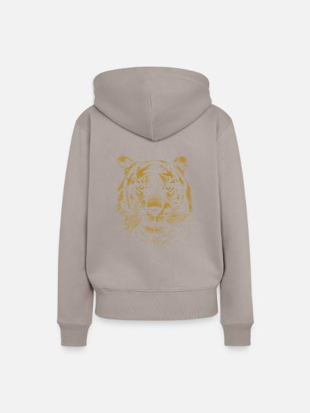 Tiger Sketch - Frauen Premium Bio Hoodie - Taupe