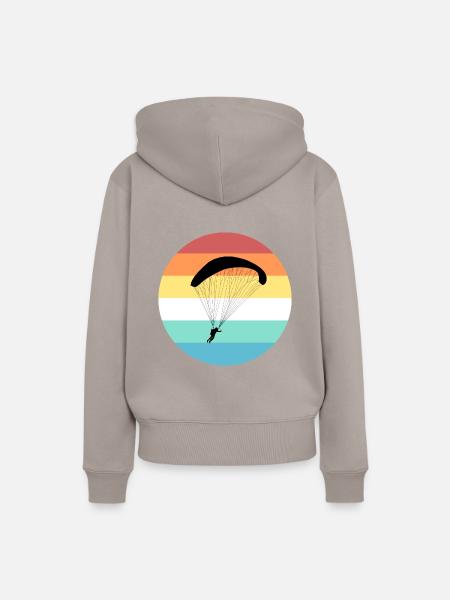 Paragliding - Frauen Premium Bio Hoodie - Taupe