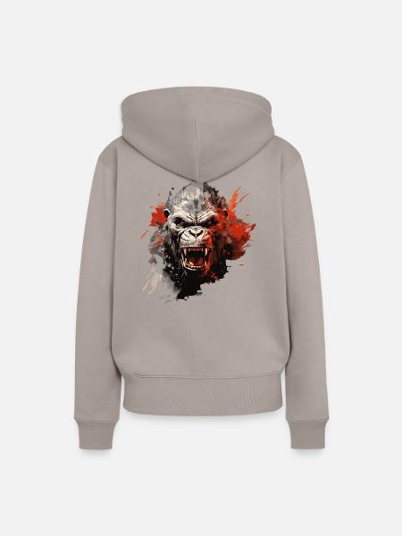 Ape Head - Frauen Premium Bio Hoodie - Taupe