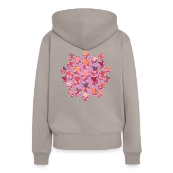 Compter les moutons Multi - Sweat à capuche Premium bio Femme - taupe - Dos - Julia (174cm)