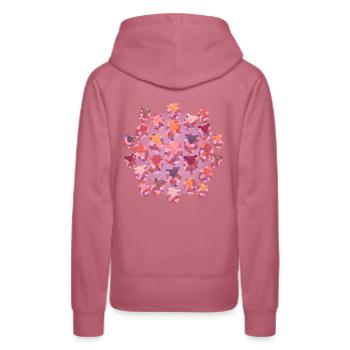 Compter les moutons Multi - Sweat à capuche Premium bio Femme - mauve - Dos - Isabella (175cm)