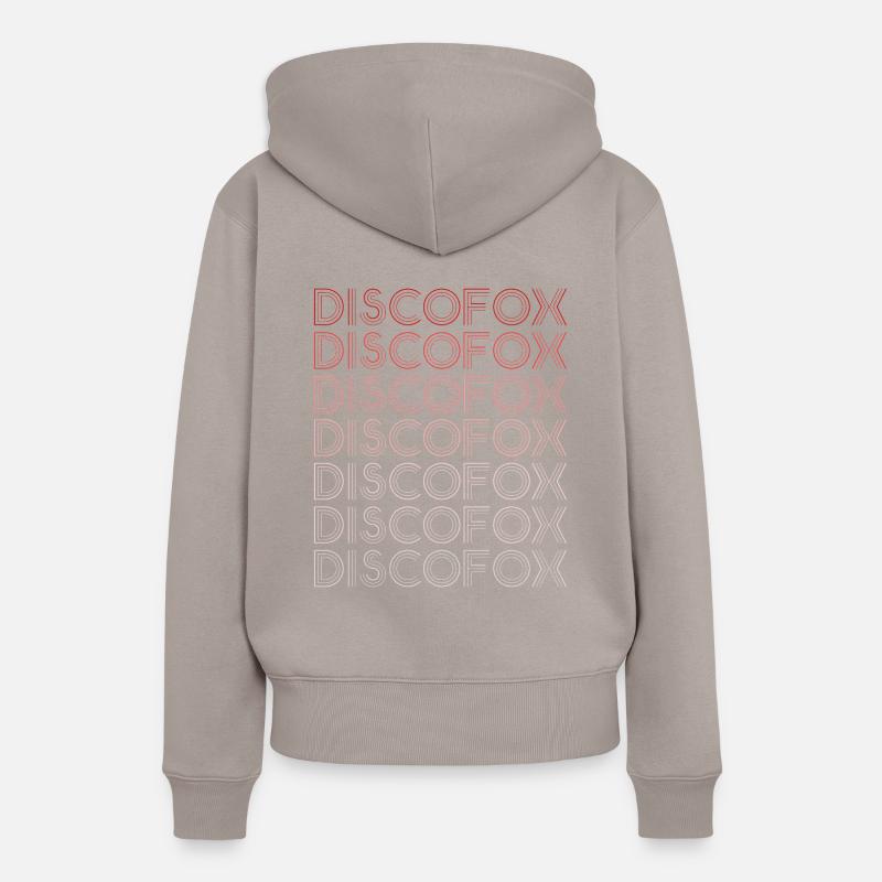 discofox - Sweat à capuche Premium bio Femme - taupe