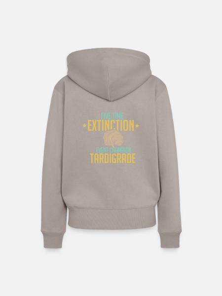 MIKROBIOLOGIE Five Time Extinction Tardigrade - Frauen Premium Bio Hoodie - Taupe