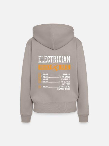 Elektriker Elektrik Elektroniker Handwerker - Frauen Premium Bio Hoodie - Taupe