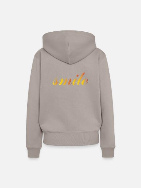 smile - Frauen Premium Bio Hoodie - Taupe