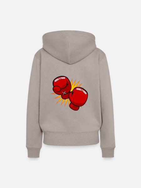 Boxhandschuhe - Frauen Premium Bio Hoodie - Taupe